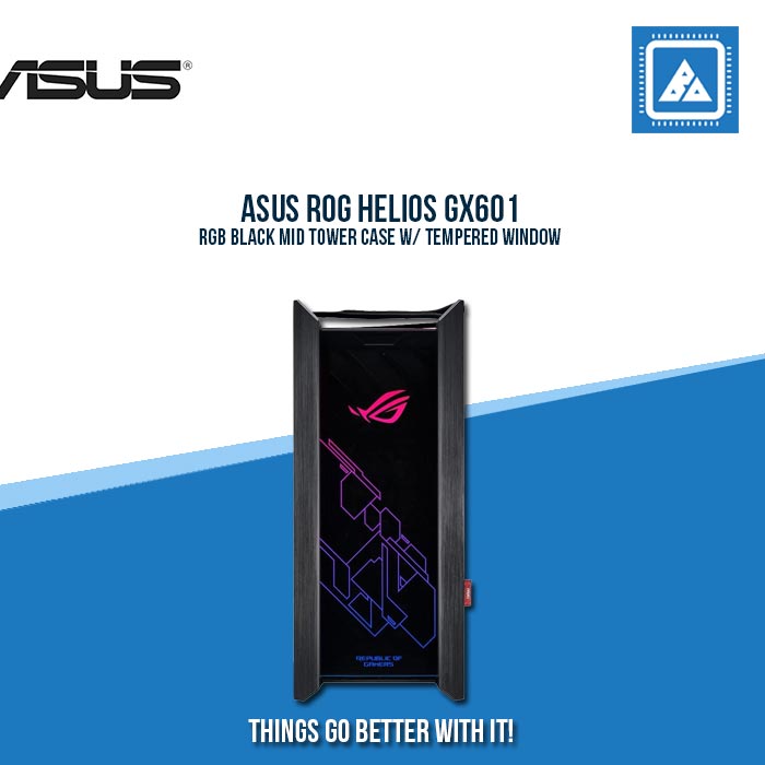 ASUS ROG HELIOS GX601 RGB BLACK MID TOWER CASE W/ TEMPERED WINDOW ASUS ROG HELIOS GX601 RGB BLACK MID TOWER CASE W/ TEMPERED WINDOW